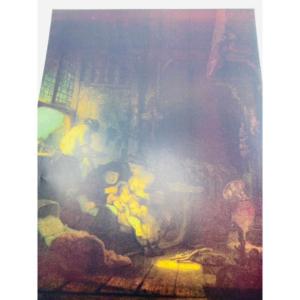 Vintage Rembrandt Print The Holy Family 32118